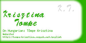 krisztina tompe business card