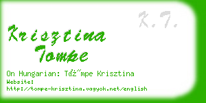 krisztina tompe business card